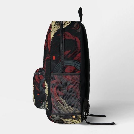 Tiled Dragon Pattern Bedruckter Rucksack (Rechts)