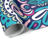 Tiled ethnic pattern. Abstract geometric mosaic vi Geschenkpapier (Rolleneckpunkt)