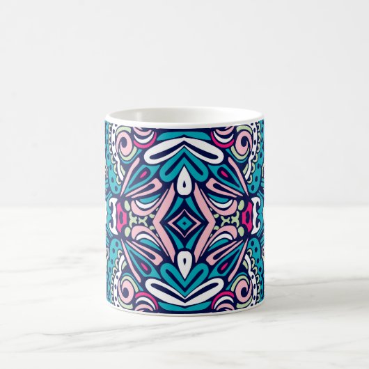 Tiled ethnic pattern. Abstract geometric mosaic vi Kaffeetasse (Mittel)