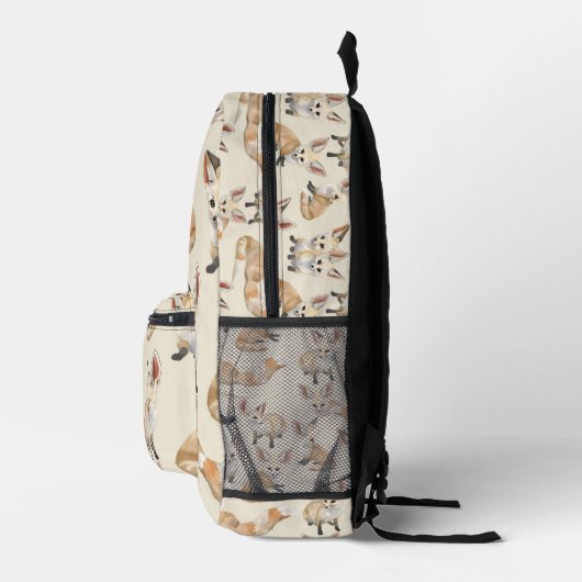 Tiled Fennec Fox-Muster Bedruckter Rucksack (Rechts)