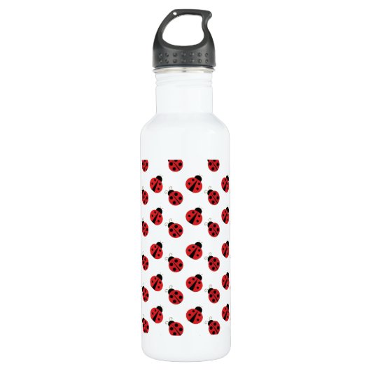Tiled Ladybugs Design Water Bottle Edelstahlflasche (Vorderseite)