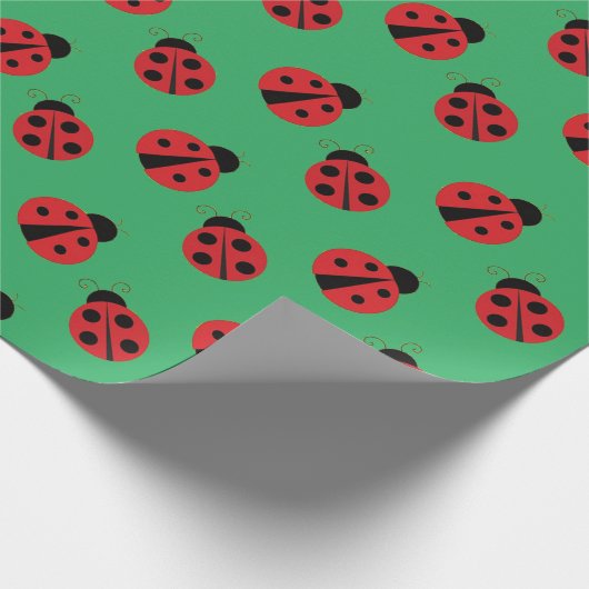 Tiled Ladybugs Design Wrapping Paper Roll Geschenkpapier (Ecke)