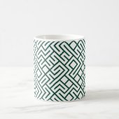 Tiled Lines Generative (dunkle grüne Linie) Einzig Kaffeetasse (Mittel)