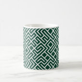 Tiled Lines Generative (Dunkle Grünfüllung) Einzig Kaffeetasse (Mittel)