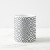 Tiled Lines Generative (Graue Füllung) Einzigartig Kaffeetasse (Mittel)