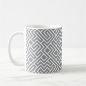 Tiled Lines Generative (Graue Füllung) Einzigartig Kaffeetasse (Links)