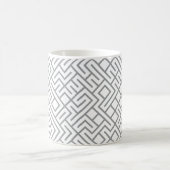 Tiled Lines Generative (Graue Linie) Einzigartig Kaffeetasse (Mittel)