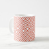 Tiled Lines Generative (Tangerine Line) Einzigarti Kaffeetasse (Vorderseite Links)