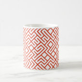 Tiled Lines Generative (Tangerine Line) Einzigarti Kaffeetasse (Mittel)