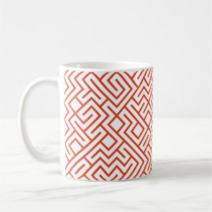 Tiled Lines Generative (Tangerine Line) Einzigarti Kaffeetasse