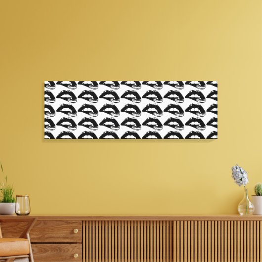 Tiled Lip Art Leinwanddruck (Insitu (Wohnzimmer))