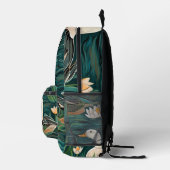 Tiled Mallard Duck Pattern Bedruckter Rucksack (Rechts)