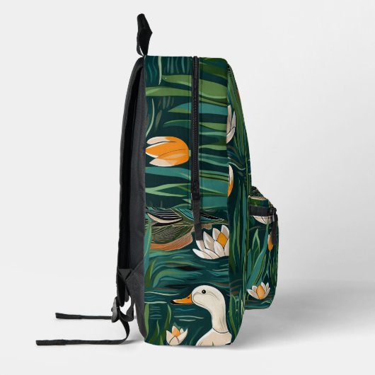 Tiled Mallard Duck Pattern Bedruckter Rucksack (Links)