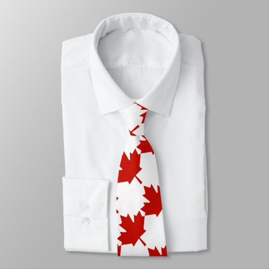 Tiled Maple Leaf Necktie Krawatte (Gebunden)
