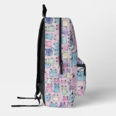 Tiled Pastel Cat Pattern Bedruckter Rucksack (Links)