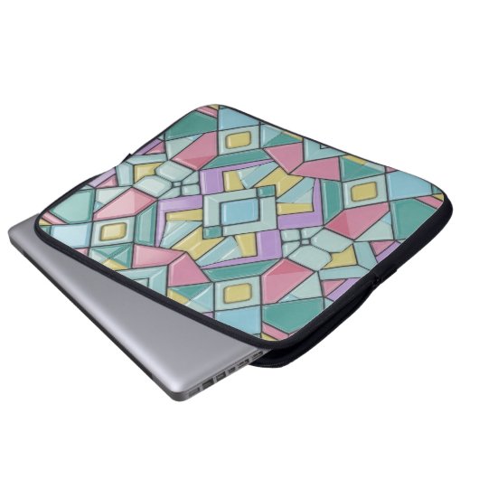 tiled pastel laptopschutzhülle (Vorne Knopf)