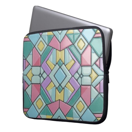 tiled pastel laptopschutzhülle (Vorderseite Links)
