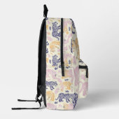 Tiled Pastel Tiger Pattern Bedruckter Rucksack (Links)