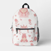 Tiled Princess Pattern Bedruckter Rucksack (Vorderseite)
