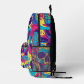 Tiled Psychedelic Skulls Pattern Bedruckter Rucksack (Rechts)