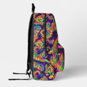 Tiled Psychedelic Tiger Pattern Bedruckter Rucksack (Links)