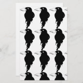 Tiled Raven Scrapbook Paper Briefpapier (Vorne/Hinten)