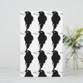 Tiled Raven Scrapbook Paper Briefpapier (Stehend Vorderseite)
