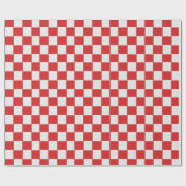 Tiled Red White Woven Pattern Geschenkpapier (Flach)