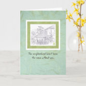 Tiled Roof House New Zuhause 2 Card Karte (Gelbe Blume)