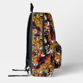 Tiled Snarling Tiger Pattern Bedruckter Rucksack (Links)