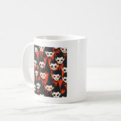 Tiled Vampire Pattern Kaffeetasse (Vorderseite Links)