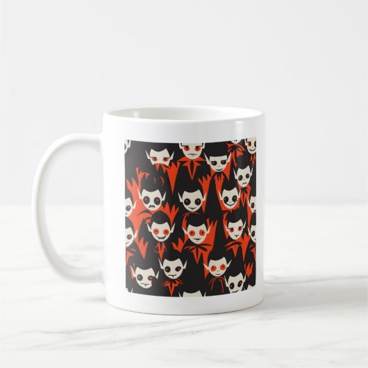 Tiled Vampire Pattern Kaffeetasse (Links)