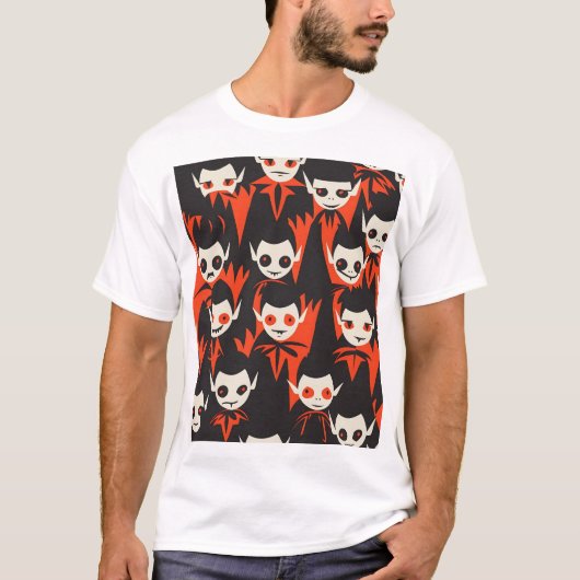 Tiled Vampire Pattern T-Shirt (Vorderseite)