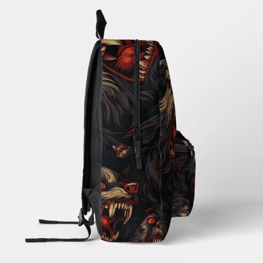 Tiled Werewolf Pattern Bedruckter Rucksack (Links)