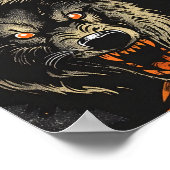 Tiled Werewolf Pattern Poster (Ecke)