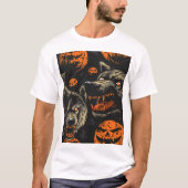 Tiled Werewolf Pattern T-Shirt (Vorderseite)