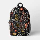 Tiled White Schwanz Deer Pattern Bedruckter Rucksack (Vorderseite)