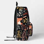Tiled White Schwanz Deer Pattern Bedruckter Rucksack (Links)