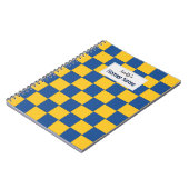 Tiled Woven Blue und Gelb Notizblock (Linke Seite)