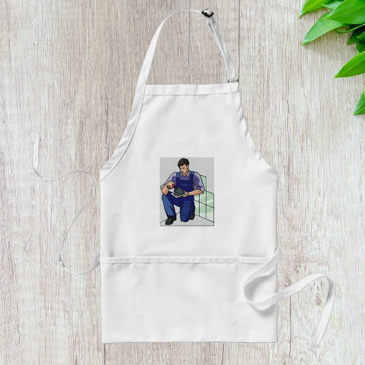 Tiler am Arbeitsplatz Schürze