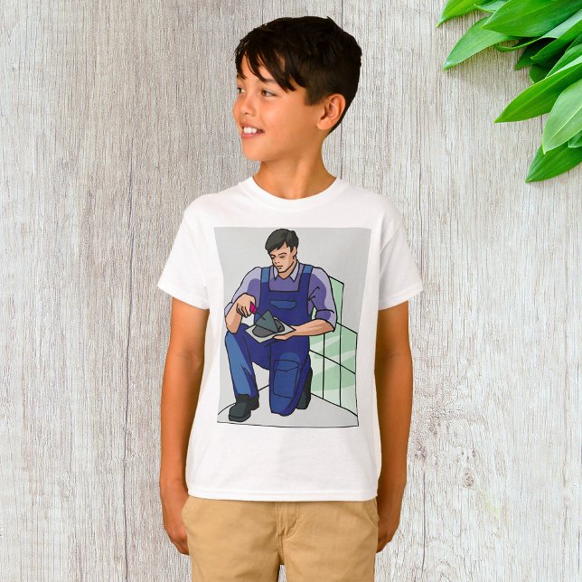 Tiler am Arbeitsplatz T-Shirt (Von Creator hochgeladen)