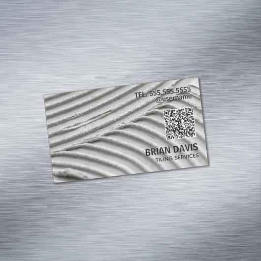 Tiler für Tiling Services benutzerdefiniertes QR Magnetische Visitenkarte (Beispiel)