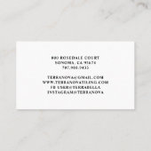 Tiler Tiling geometrischen Muster Square Business Visitenkarte (Rückseite)