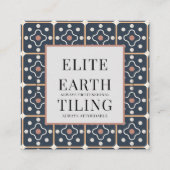 Tilerpolster Geometrisches Muster Quadratische Visitenkarte (Vorderseite)