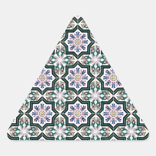Tiles-Ceramic Dreieckiger Aufkleber (Vorderseite)