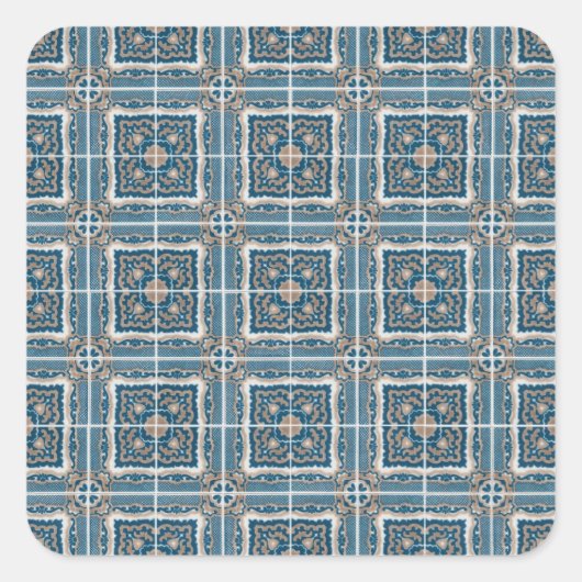 Tiles-Ceramic Quadratischer Aufkleber (Vorderseite)