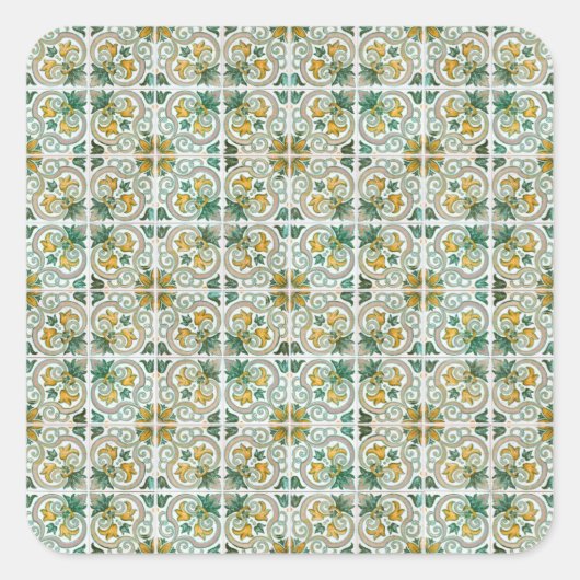 Tiles-Ceramic Quadratischer Aufkleber (Vorderseite)
