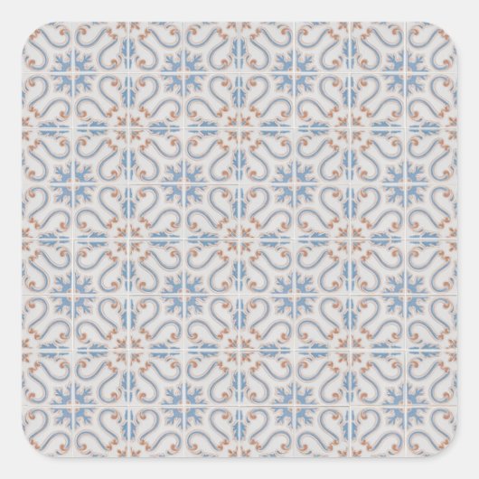 Tiles-Ceramic Quadratischer Aufkleber (Vorderseite)