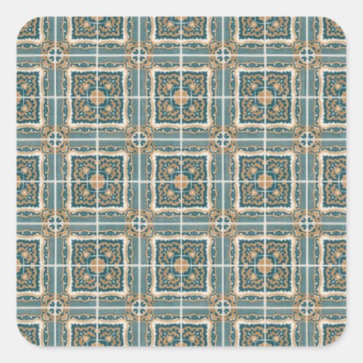 Tiles-Ceramic Quadratischer Aufkleber (Vorderseite)