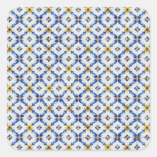 Tiles-Ceramic Quadratischer Aufkleber (Vorderseite)
